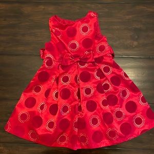 Rare Editions Red and Gold Special Occasion Dress 3T